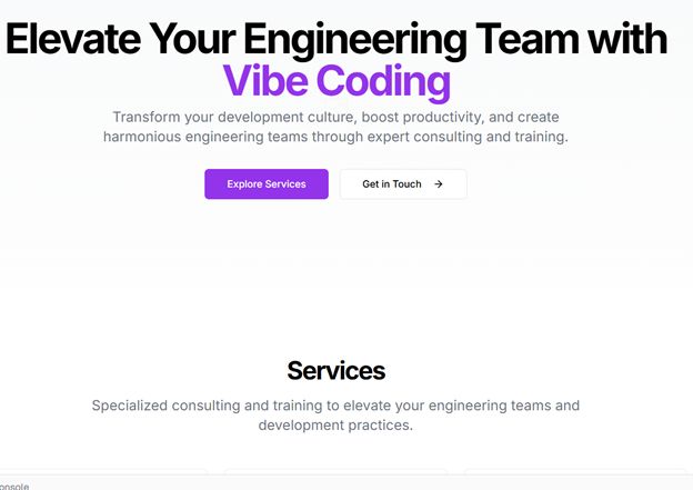 vibe coding screen 1